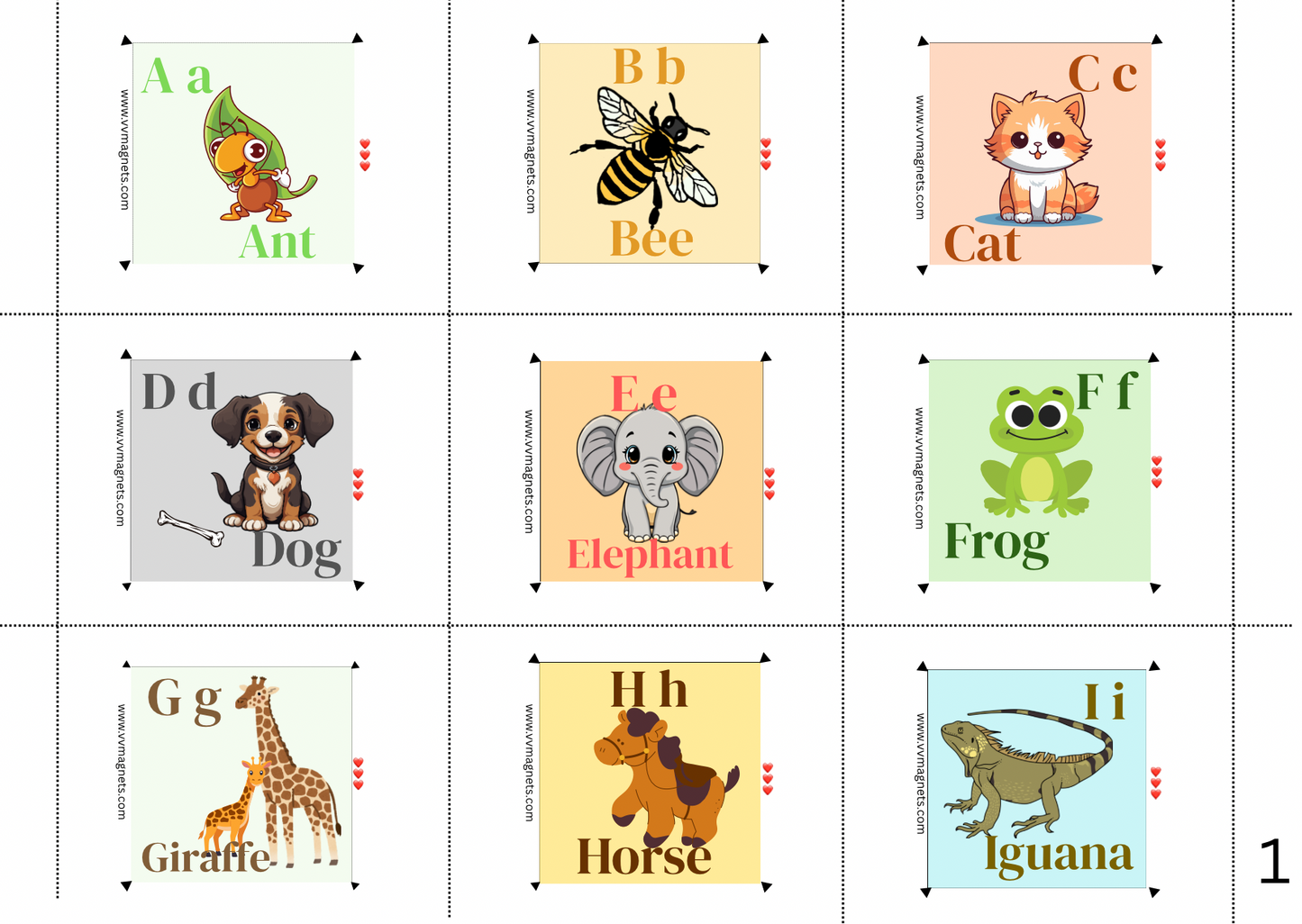 Alphabetic magnetic set for creative learning | VV Magnets