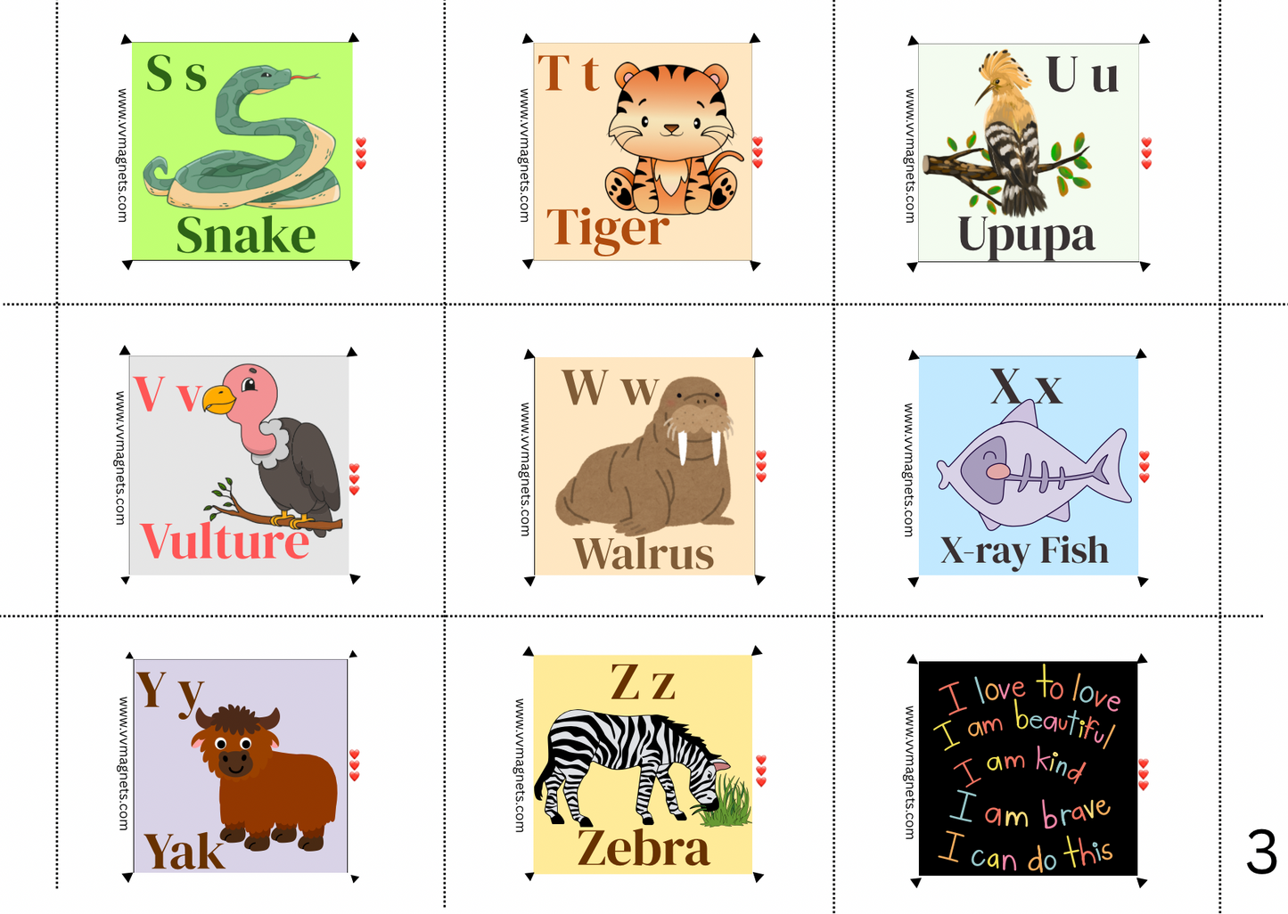 Alphabetic magnetic set for creative learning | VV Magnets